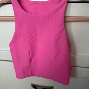 Vibrant Pink Ribbed Tank Top